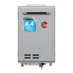 Rheem RTG 8.4 GPM Natural Gas Tankless Water Heater, 180,000 BTU, Outdoor