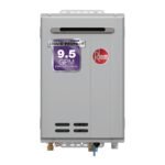 Rheem RTG 9.5 GPM Propane Tankless Water Heater, 199,900 BTU, Outdoor, WiFi