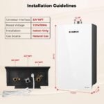 CAMPLUX 7.6 GPM Natural Gas Tankless Water Heater, 199,000 BTU, Indoor - Image 3