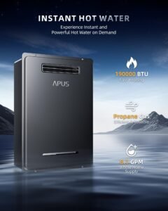 APUS 8.1 GPM Propane Tankless Water Heater, 190,000 BTU, Outdoor - Image 3