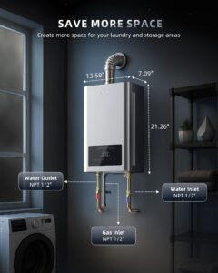 APUS 6.8 GPM Propane Tankless Water Heater, 140,000 BTU, Indoor - Image 23