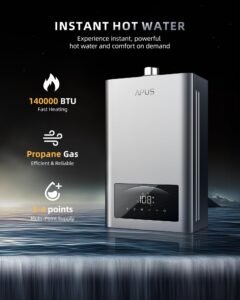 APUS 6.8 GPM Propane Tankless Water Heater, 140,000 BTU, Indoor - Image 5