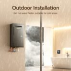 Vancepic 5.3 GPM Natural Gas Tankless Water Heater, 130,000 BTU, Outdoor - Image 4