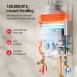 MIZUDO 7.9 GPM Natural Gas Tankless Water Heater, 180,000 BTU, Indoor, WiFi - Image 8